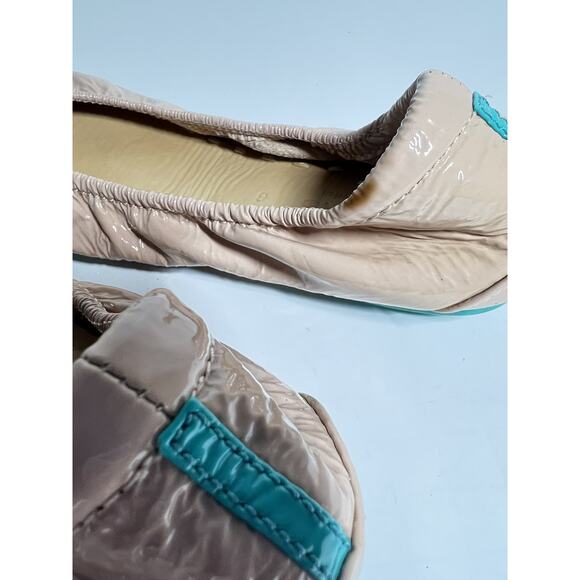 Tieks EUC Blush Pink Nude Patent Leather Foldable Ballet Flats Shoes Size 6 - Picture 3 of 7